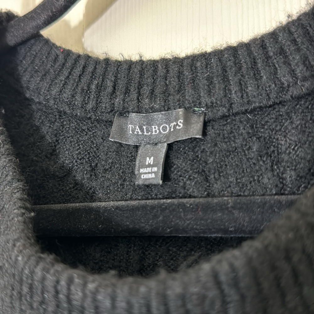 TALBOTS Women’s Black Sweater Dress Size Medium Soft & Thick